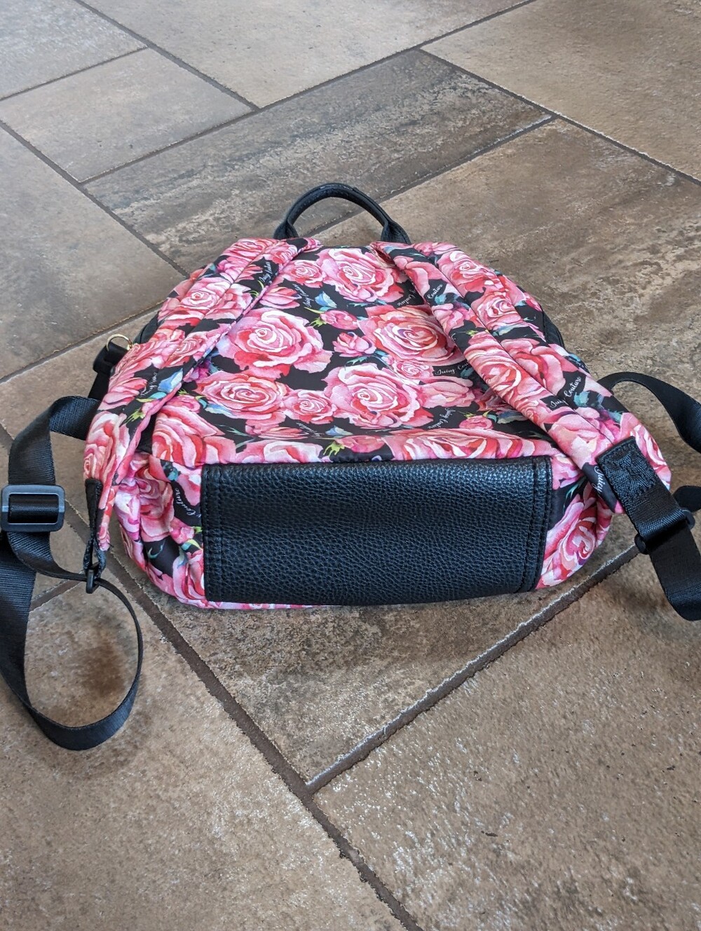 Juicy Couture Y2K Pink Floral Mini Chic Feminine Everyday School Work Backpack - Picture 9 of 17